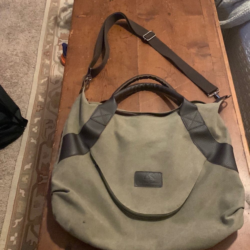 Canvas shoulder/ cross body bag